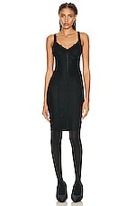 Balenciaga Lingerie Mini Dress in Black, view 1, click to view large image.