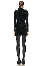 Balenciaga Draped Mini Dress in Black, view 4, click to view large image.