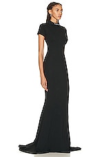 Balenciaga Maxi T-shirt Dress in Washed Black, view 2, click to view large image.