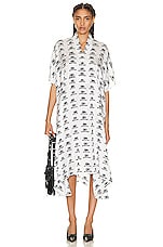Balenciaga Oversized Dress in White & Black, view 1, click to view large image.