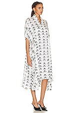 Balenciaga Oversized Dress in White & Black, view 2, click to view large image.
