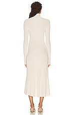 Balenciaga Godet Dress in Beige, view 3, click to view large image.