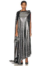 Balenciaga Minimal Gown in Black & Silver, view 1, click to view large image.
