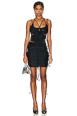 Balenciaga Patched Bikini Dress in Black, view 1, click to view large image.
