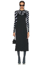 Balenciaga Pyjama Dress in Black, view 4, click to view large image.