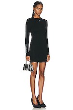 BALENCIAGA★BLACK AND GODL MINI DRESS Balenciaga Long Sleeve Mini Dress in Black | FWRD