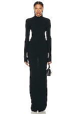 Balenciaga Spiral Maxi Dress in Black, view 1, click to view large image.