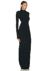 Balenciaga Spiral Maxi Dress in Black, view 2, click to view large image.