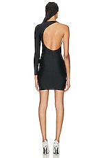 Balenciaga Open Back Mini Dress in Black, view 4, click to view large image.