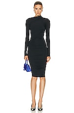 Balenciaga Twisted Mini Dress in Black, view 1, click to view large image.