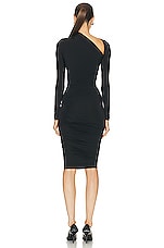 Balenciaga Twisted Mini Dress in Black, view 4, click to view large image.