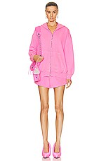 Balenciaga Running Short in Fluo Pink, view 4, click to view large image.