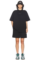 Balenciaga Sweat Short in Faded Black, view 5, click to view large image.