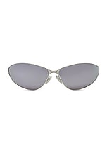 Balenciaga Cat Eye Sunglasses in Silver, view 1, click to view large image.