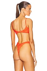 Balenciaga Minimal Bra in Fluo Orange, view 3, click to view large image.