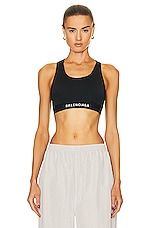 Balenciaga Athletic Sporty Bra in Black & White, view 1, click to view large image.
