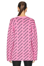 Balenciaga All Over Cardigan in Pink & Black, view 3, click to view large image.