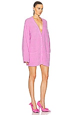 Balenciaga Furry Cardigan in Pink, view 2, click to view large image.