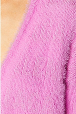Balenciaga Furry Cardigan in Pink, view 4, click to view large image.