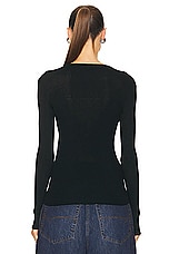 Balenciaga Cashmere Fitted Cardigan in Black, view 3, click to view large image.