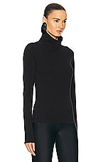 Balenciaga Turtleneck Seamless Sweater in Black, view 2, click to view large image.