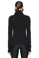 Balenciaga Turtleneck Seamless Sweater in Black, view 3, click to view large image.