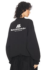 Balenciaga Regular Crewneck Sweatshirt in Faded Black, view 1, click to view large image.