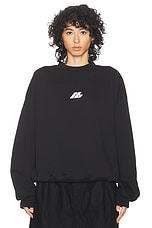 Balenciaga Regular Crewneck Sweatshirt in Faded Black, view 2, click to view large image.