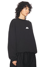 Balenciaga Regular Crewneck Sweatshirt in Faded Black, view 3, click to view large image.