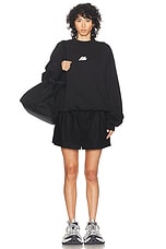 Balenciaga Regular Crewneck Sweatshirt in Faded Black, view 5, click to view large image.