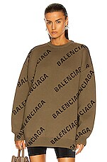 Balenciaga - Long sleeve crew-neck sweater brown - The Corner