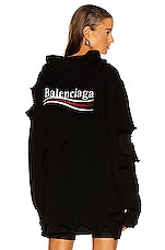 Balenciaga Destroyed Hoodie in Black | FWRD