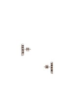 Balenciaga BB XS Earrings in Silver, view 3, click to view large image.