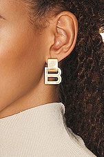 Balenciaga Hourglass Earrings in Gold, view 2, click to view large image.