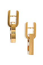 Balenciaga Hourglass Earrings in Gold, view 3, click to view large image.