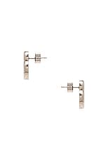 Balenciaga Bb Stud Earrings in Silver, view 3, click to view large image.
