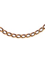 Balenciaga Tags Choker Necklace in Antique Gold, view 3, click to view large image.