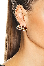 Balenciaga Bb Stud S Earrings in Gold, view 2, click to view large image.
