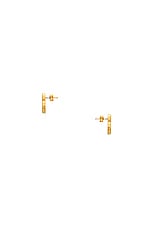 Balenciaga Bb Stud S Earrings in Gold, view 3, click to view large image.