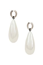Balenciaga Palazzo Pearl Earring in Pearl & Antique Silver, view 1, click to view large image.