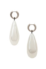 Balenciaga Palazzo Pearl Earring in Pearl & Antique Silver, view 3, click to view large image.