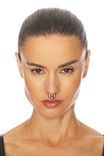 Balenciaga Camden Nose Ring in Shiny Silver, view 2, click to view large image.