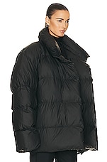 Balenciaga Wrap Puffer Jacket in Black, view 2, click to view large image.
