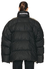 Balenciaga Wrap Puffer Jacket in Black, view 3, click to view large image.
