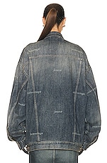 Balenciaga Oversized Jacket in Blue Light Ring, view 3, click to view large image.