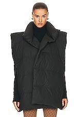 Balenciaga Wrap Puffer Gilet in Black, view 1, click to view large image.