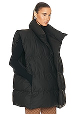 Balenciaga Wrap Puffer Gilet in Black, view 3, click to view large image.