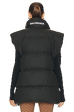 Balenciaga Wrap Puffer Gilet in Black, view 4, click to view large image.