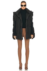 Balenciaga Wrap Puffer Gilet in Black, view 5, click to view large image.