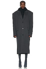 Balenciaga Knitted Coat in Grey, view 1, click to view large image.